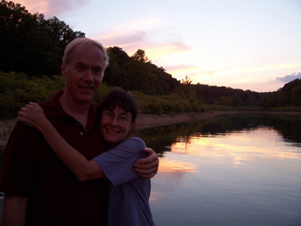 My Brother George and My Wife Beth in the Sunset - Photo credit to Marette St. John